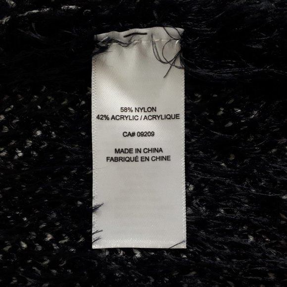 Cleo Black White Eyelash Knit Cardigan - Picture 14 of 15